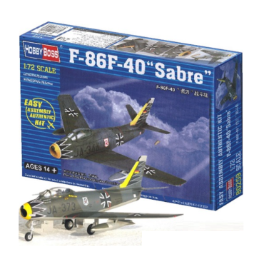 KIT PARA MONTAR HOBBY BOSS AVIÃO CAÇA F-86F-40 "SABRE" 1/72 HBS ZF-80259